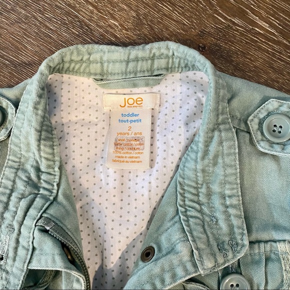 3/$20 Joe Fresh green utility jacket size 2 - Picture 3 of 4